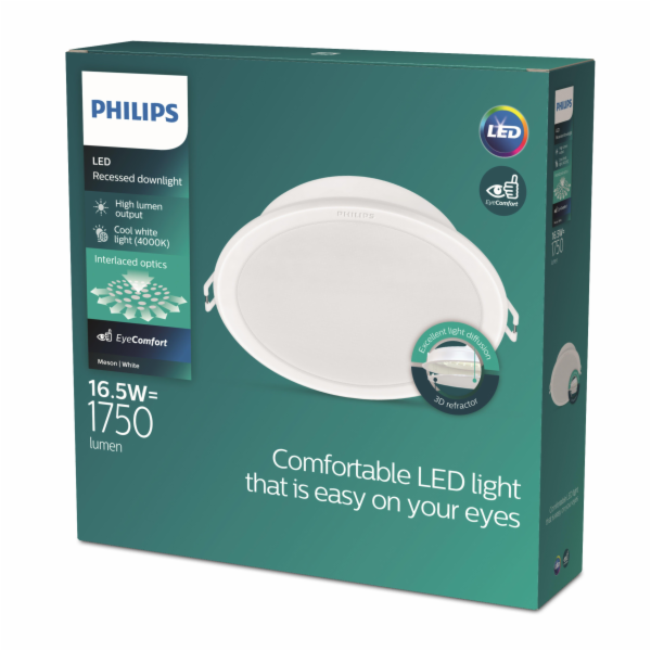 Vestavěná lampa Philips Meson, 16,5W, 4000°K, LED