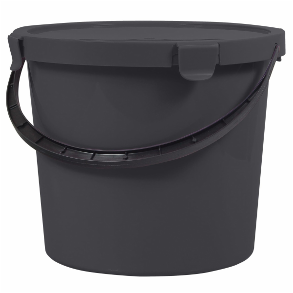 Kbelík Plast Team, 10 l, šedý