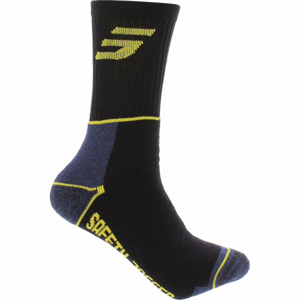 Ponožky SJSOCK, černá/žlutá/šedá, 39-42, 3 páry