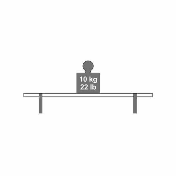 Policový držák Dolle Lip, 200x130 mm, černý