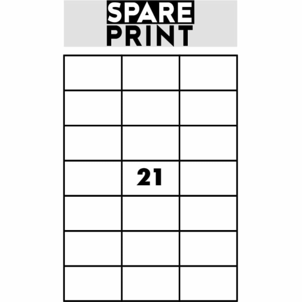 SPARE PRINT PREMIUM Samolepicí etikety bílé, 100 archů A4...