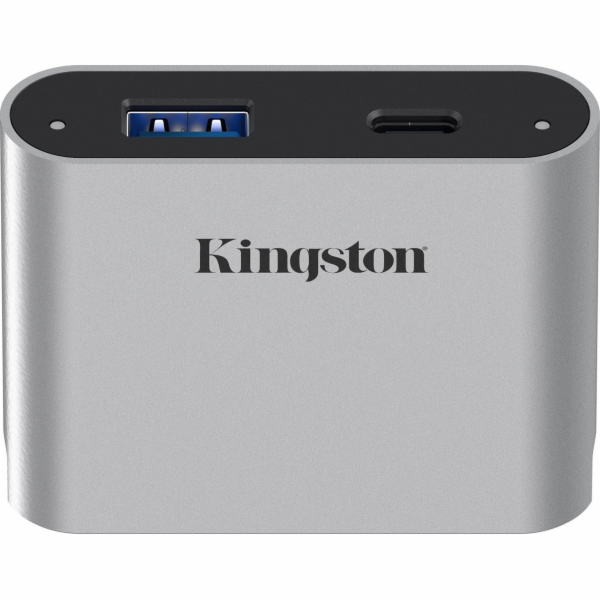 Kingston Workflow USB miniHub (stříbrný/černý, USB-C, USB-A)