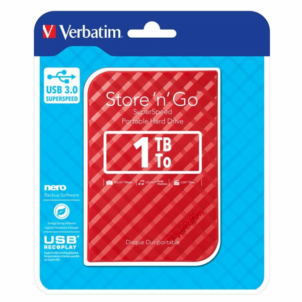 Verbatim Store  n  Go 1TB, USB 3.0, 53203 VERBATIM HDD/ S...