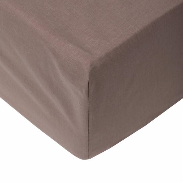 PROSTĚRADLO PRUŽNÁ POLYBAVLNA 160X200+25 KAKAV
