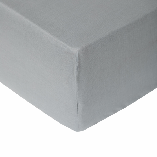 PROSTĚRADLO PRUŽNÁ POLYBAVLNA 90X200+25 ŠEDÝ