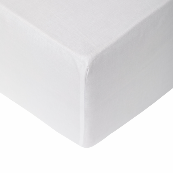 PROSTĚRADLO PRUŽNÁ POLYBAVLNA 180X200+25 BÍLÁ