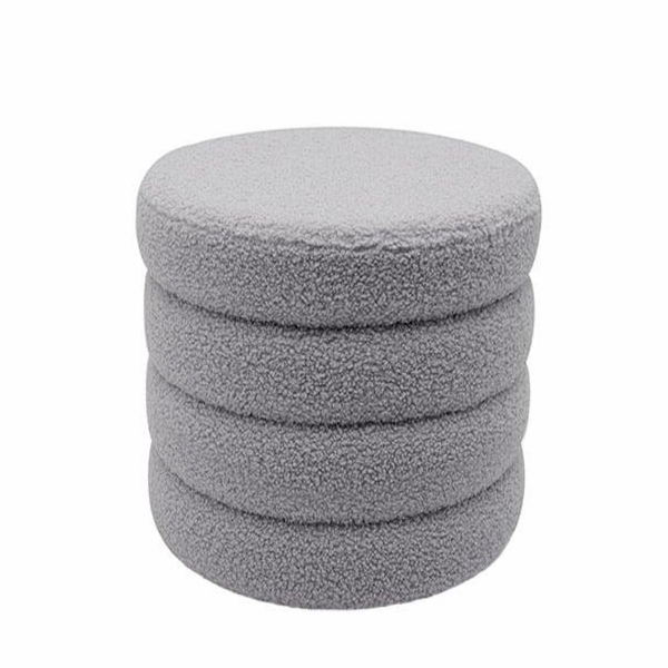 Pouf Domoletti HS522-1, šedý, 37 cm x 37 cm x 40 cm