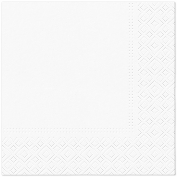 Ubrousek, 330 mm x 330 mm, bílý, 20 ks.