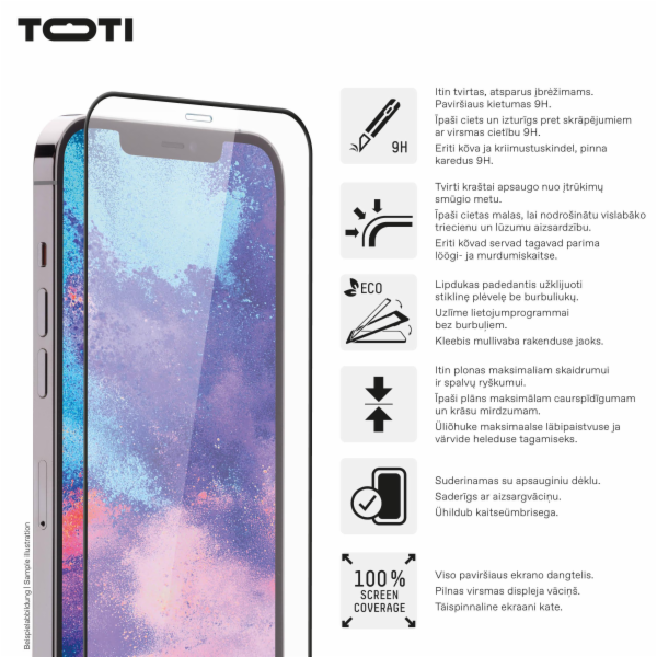 Ochranné sklo Toti Premium iPhone 15/15 Pro/16