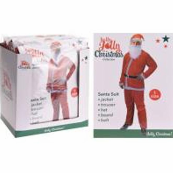Kostým Santa Clause pro dospělé, polyester