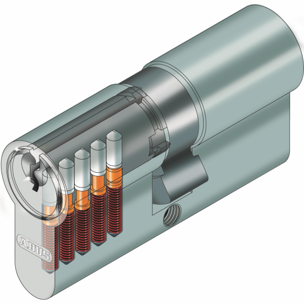 Válec Abus E50N, (din) standard, 10 - 30 mm, šedý
