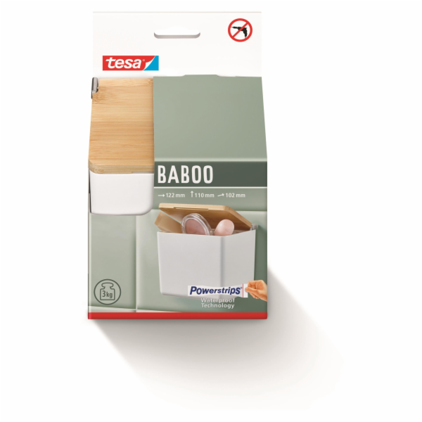 SPRCHOVÝ ZÁVĚSNÝ KOŠÍK TESA BABOO 40521 S BÍLÁ