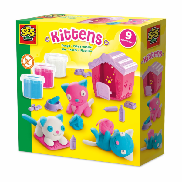 Modelovací sada s nářadím SES Creative Kittens 00506