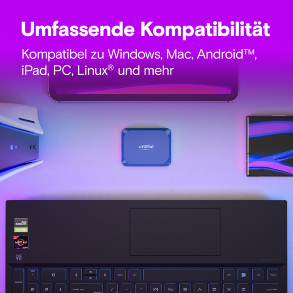 Crucial X10 - SSD - šifrovaný - 1 TB - externí (prenosný)...