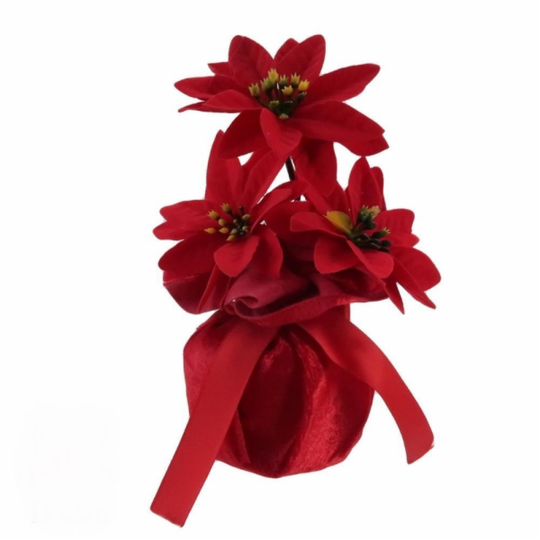 Umělá vánoční květina Christmas Touch, červená, 18 cm