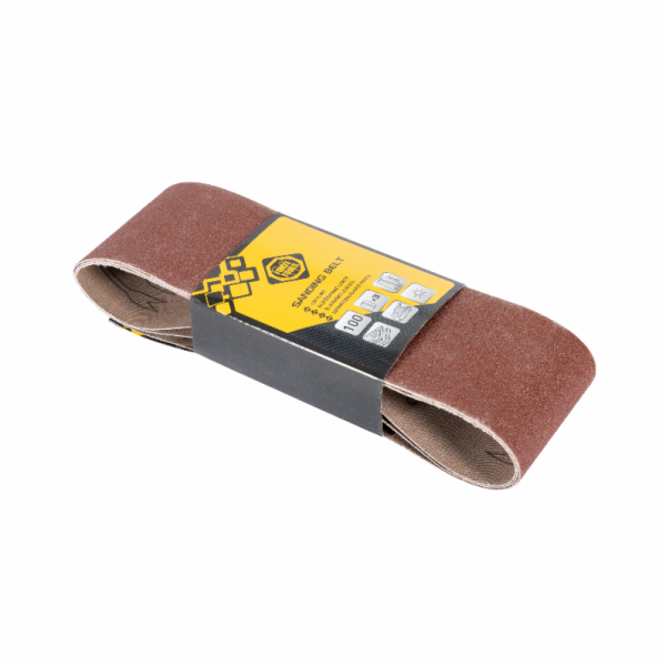 Brusný pás FORTE TOOLS, č. 100, 75×533, 3dílný.