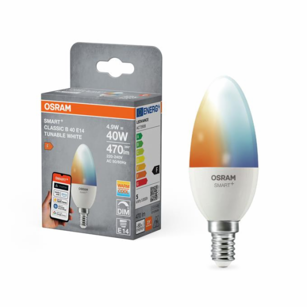 Chytrá LED lampa SMART WIFI, B40, 4,9W, E14, 470lm, TW
