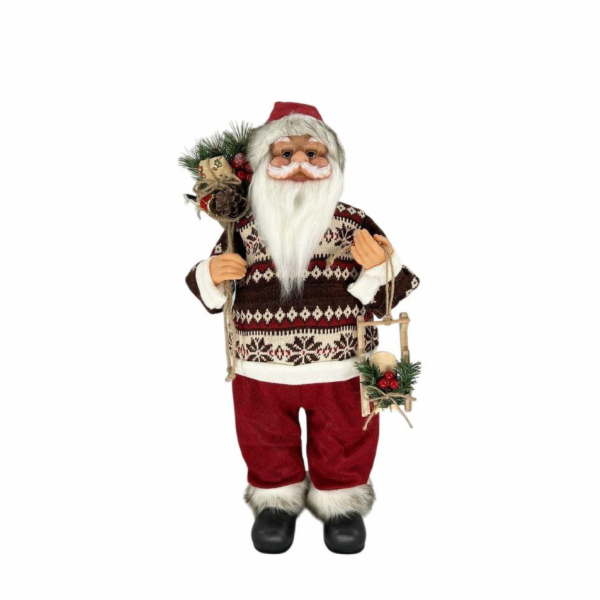 Dekorace, "Santa Claus" Christmas Touch, 60 cm, červená
