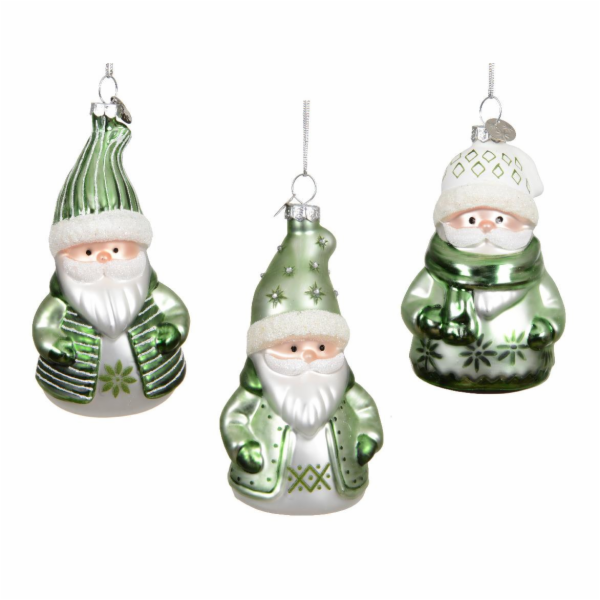 Vánoční hračka Santa Claus, 11 cm, sklo