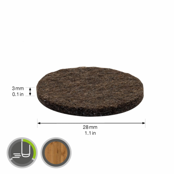 Sada plstěných podložek Wagner EH1330 O 28 mm x 3 mm hněd...