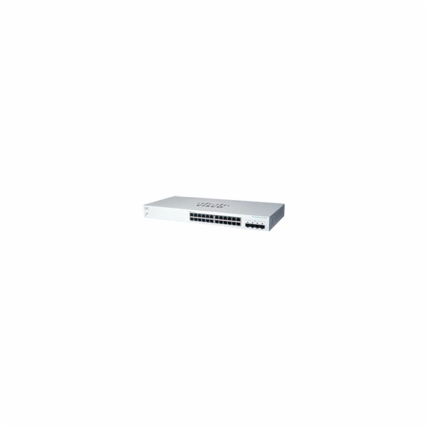 Cisco switch CBS220-24T-4G (24xGbE,4xSFP,fanless)