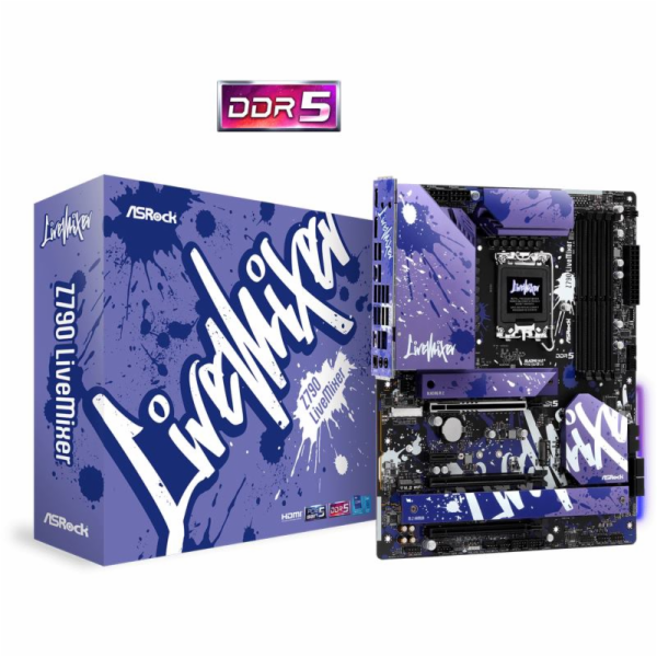 ASRock B650 LiveMixer / AMD B650 / AM5 / 4x DDR5 / 3x M.2...