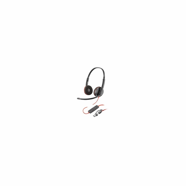 Poly Blackwire 3220 náhlavní souprava, USB-C/A adaptér, s...
