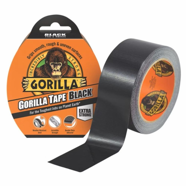 Opravná páska Gorilla Black, jednostranná, 32 m x 4,8 cm ...