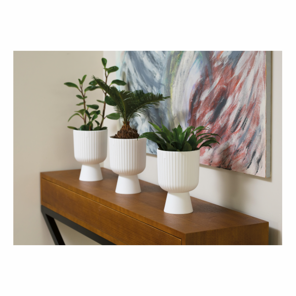 Květináč Forma Plast KELI MIKA 5125-011, O 17,8 cm, bílá