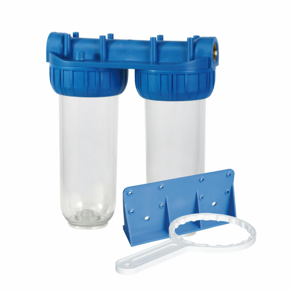 Dvojitá sada pouzdra vodního filtru Haushalt, 3/4", 10"