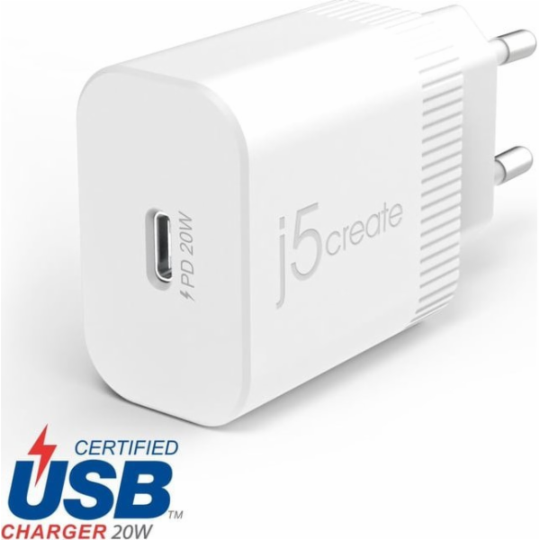 j5create 20W PD USB-C NÁSTĚNNÁ NABÍJEČKA - EU