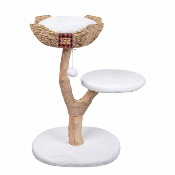Feandrea Škrabadlo pro kočky, béžovo-bílé, 89 cm, na dřev...