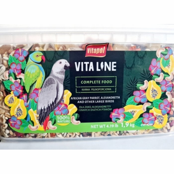 Vitapol Vitaline Kompletní krmivo pro papoušky šedé, alex...