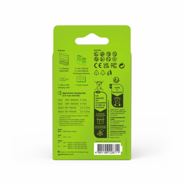 GP USB nabíječka RECHARGE+2xAA+2xAAA dobíjecí baterie