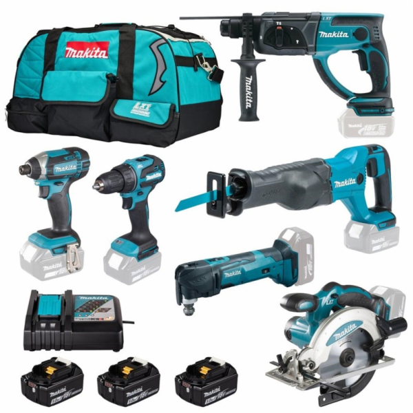 MAKITA IRANKI AKUM KOMPL DLX6135TX1 3x5 AH 18V