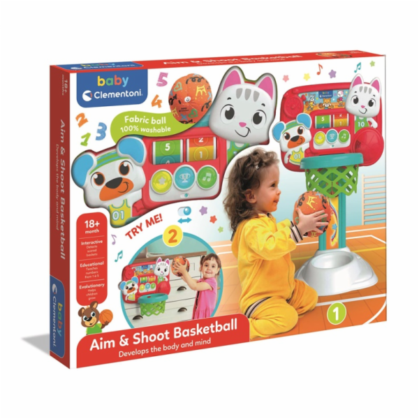 CLEMENTONI Vzdělávací hračka Aim&Shoot Basketball