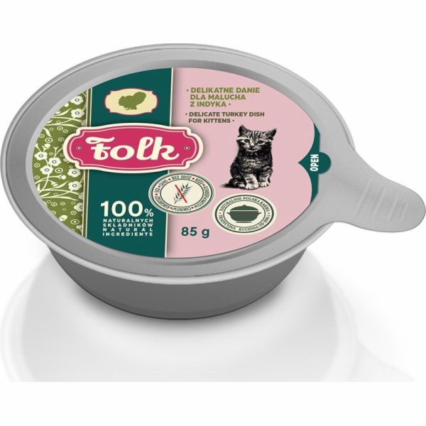 FOLK Kitten Delicate turkey dish - mokré krmivo pro kočky...
