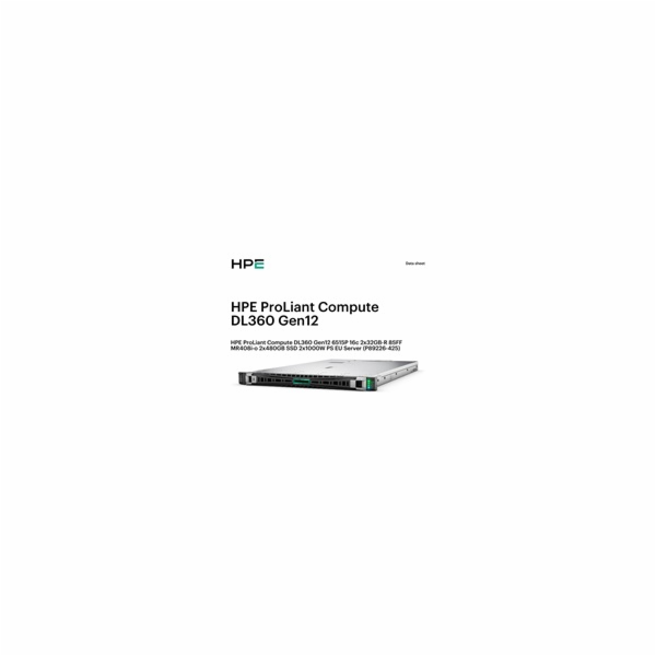 HPE PL DL360g12 6515P (2.4/16C) 2x32G (P69727) 2x480G MR4...