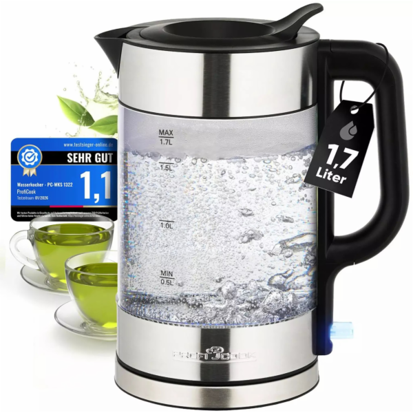 ProfiCook PC-WKS 1322 G elektrická konvice 1,7 l 2200 W S...