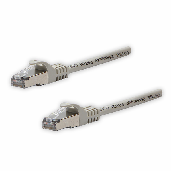 FTP patchcord, Cat.5e, RJ45 M-3m, chráněný, šedý, čistá m...
