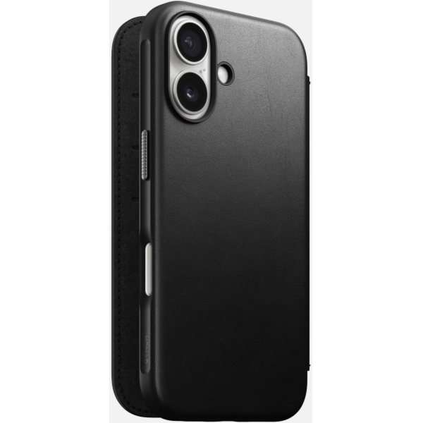 Nomad Modern Leather Folio, černé - iPhone 16