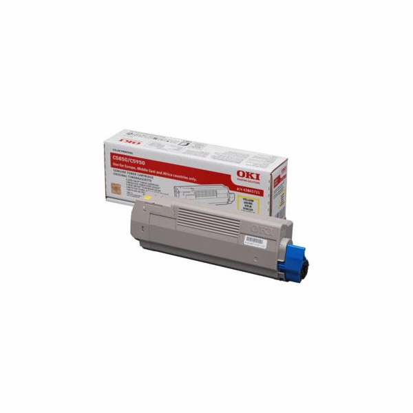 43865721 OKI Toner yellow pre C5850/5950 6000stran