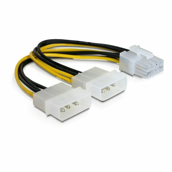 DeLOCK Stromkabel PCI Express 8 Pin > 2x 5,25 Stecker 4 P...