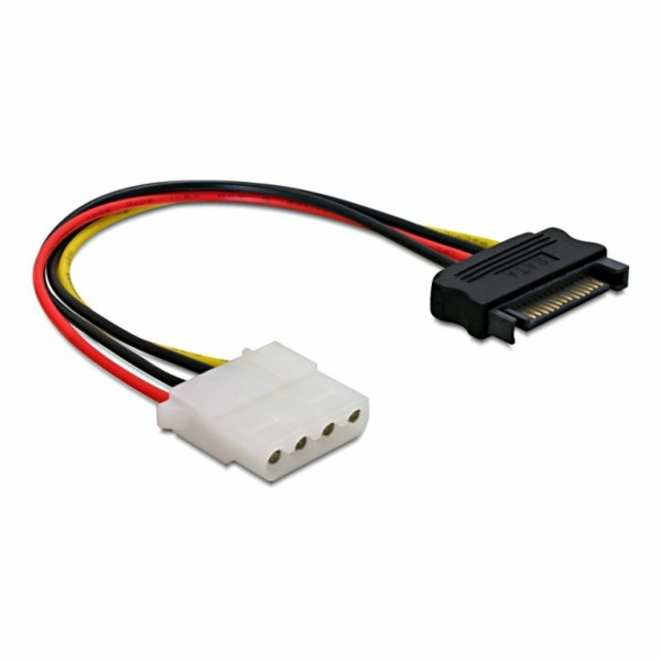 DeLOCK Napájecí adaptér 15pinový SATA > 4pinový 5,25" (12...
