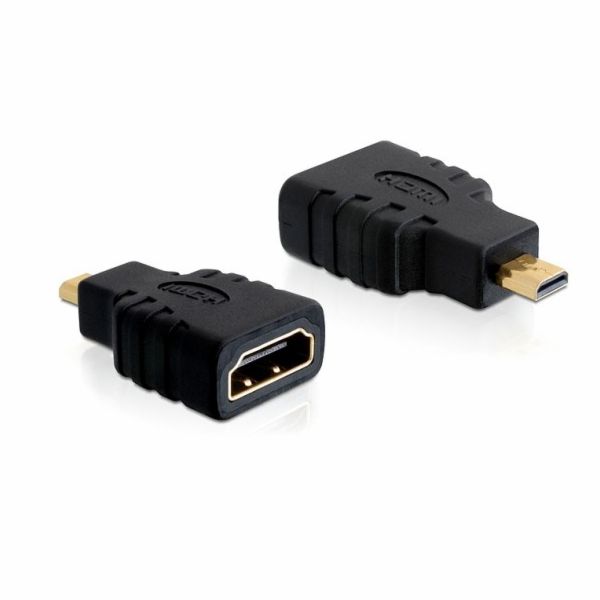 DeLOCK Adapter micro HDMI-D Stecker -> A Buchse (schwarz)