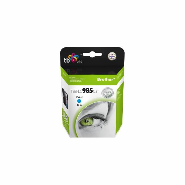 Ink. kazeta TB kompat. s Brother LC 985 CY 100% N