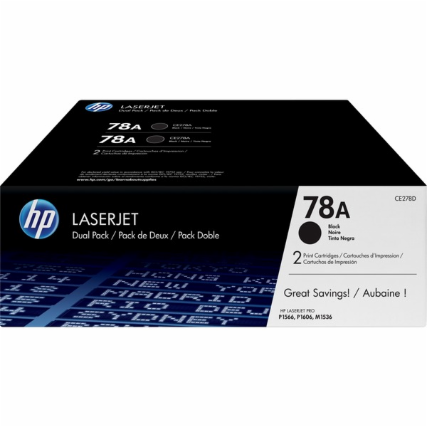 HP Toner CE 278 AD Twin Pack black No. 78 A