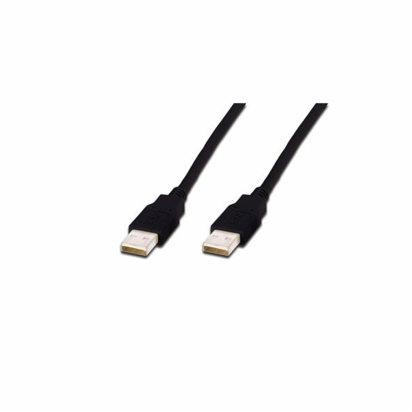 Digitus USB kabel A/samec na A/samec, černý, Měď, 3m
