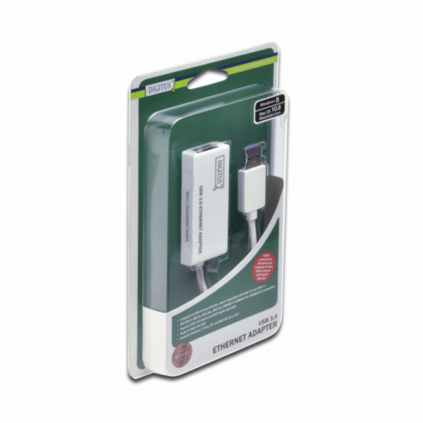 Digitus USB 3.0 adaptér na Gigabit Ethernet , 1x RJ45, US...