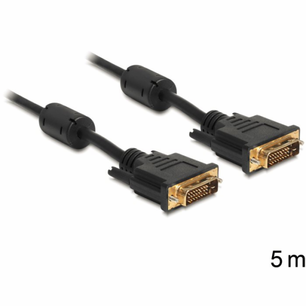 Delock - Kabel DVI - DVI-D (M) do DVI-D (M) - 5 m - křídl...